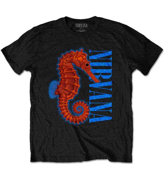 Nirvana: Seahorse - Black T-Shirt