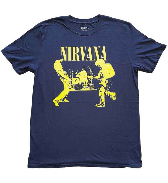 Nirvana: Stage - Navy Blue T-Shirt