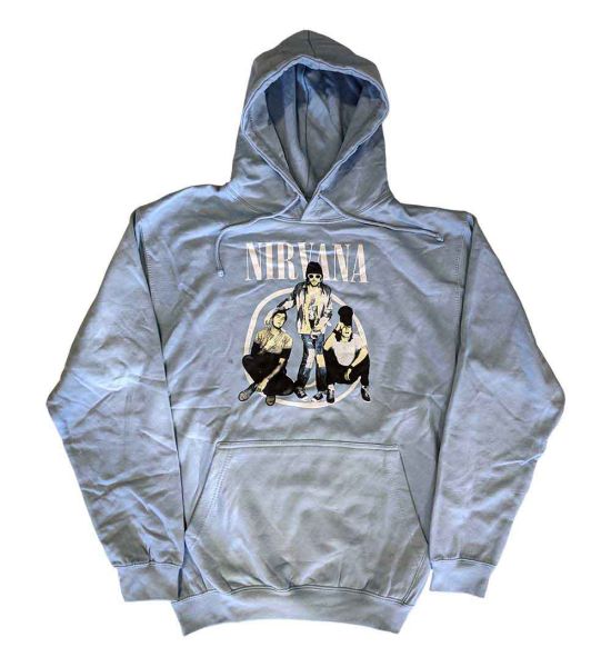 Nirvana: Trapper Hat Photo - Light Blue Pullover Hoodie