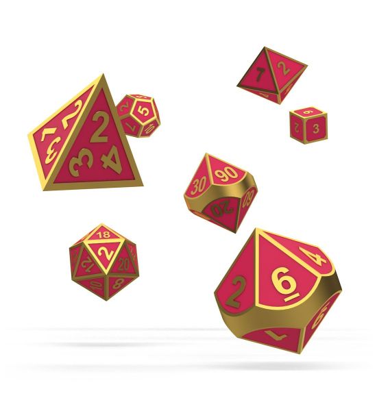 Oakie Doakie Dice: Golden Princess RPG Set Metal Glow in the Dark (7) Preorder