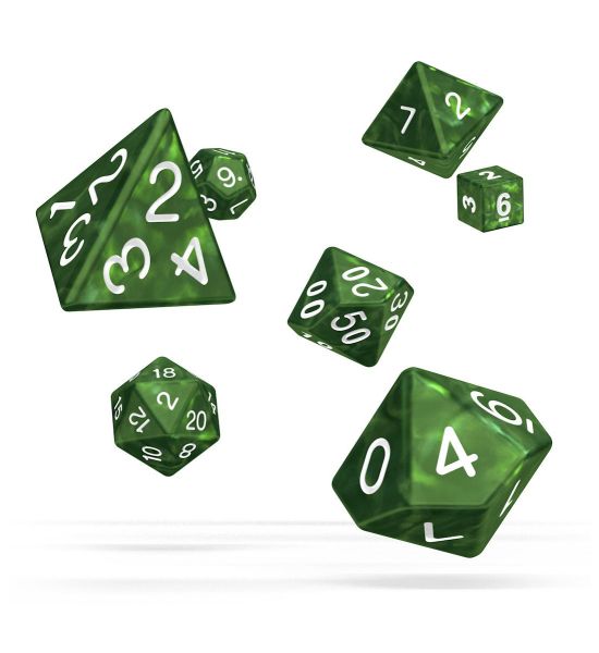 Oakie Doakie Dice: RPG Set Marble - Green (7) Preorder