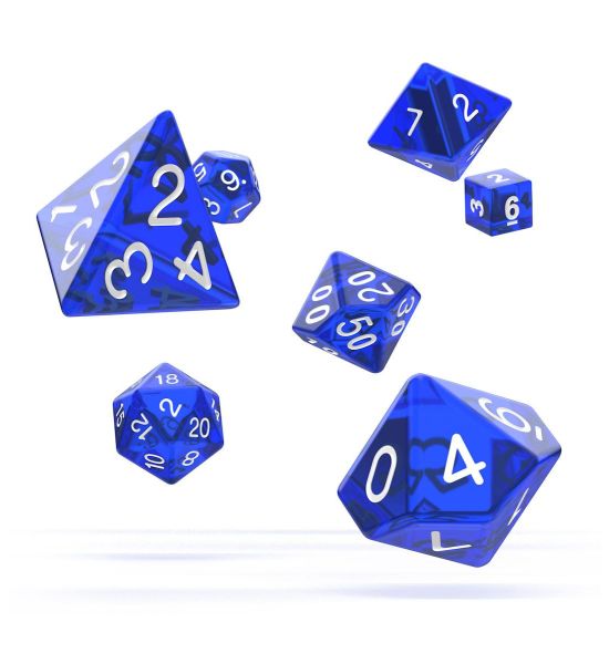 Oakie Doakie Dice: RPG Set Translucent - Blue (7) Preorder