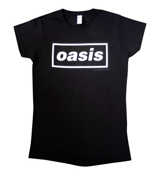 Oasis: Decca Logo - Black Ladies T-Shirt