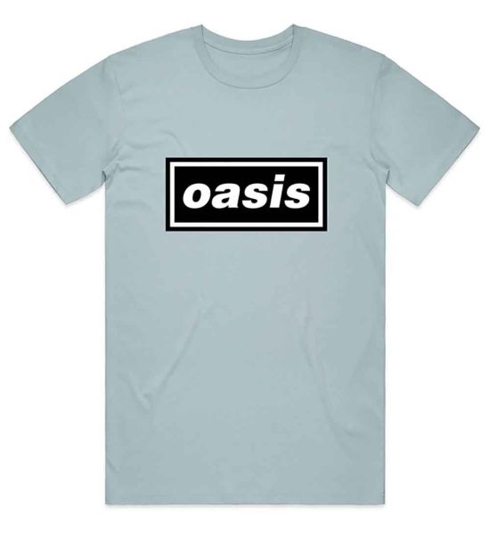 Oasis: Decca Logo - Light Blue T-Shirt