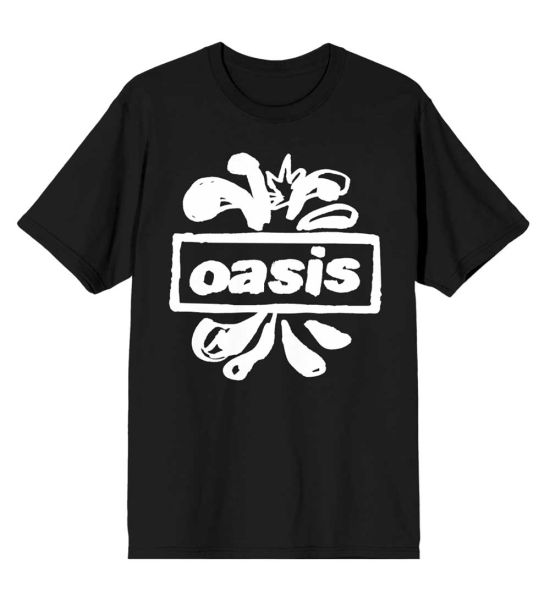 Oasis: Logo Splat - Black T-Shirt