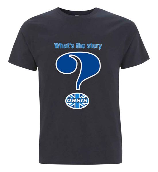 Oasis: Question Mark - Navy Blue T-Shirt