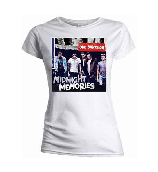 One Direction: Midnight Memories - Ladies White T-Shirt