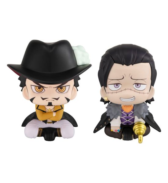 One Piece: Dracule Mihawk & Crocodile Look Up PVC Statues (11cm with gift) Preorder