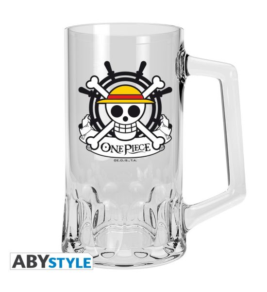 One Piece: Luffy Skull 500ml Glass Tankard