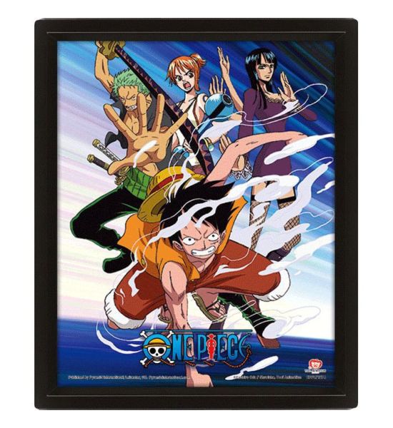 One Piece: Straw Hat Pirates Assault 3D Lenticular Poster (26cm x 20cm) Preorder