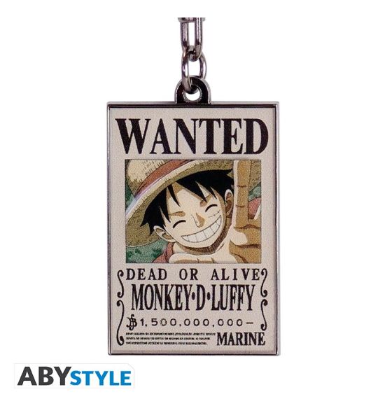 One Piece: Wanted Luffy Metal Keychain Preorder