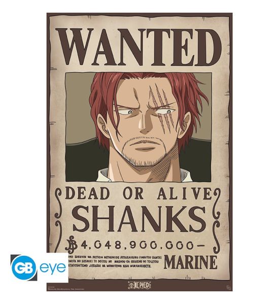 One Piece: Wanted Shanks Poster (91.5x61cm) Preorder