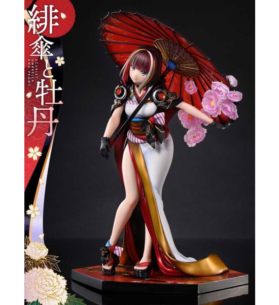 Originele illustratie door Fuzichoco: Scarlet Umbrella And Peony 1/7 PVC-beeld (28 cm) Pre-order