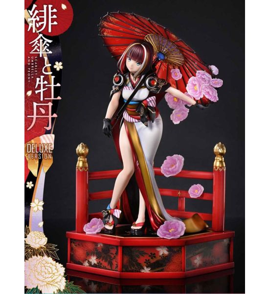 Original Illustration by Fuzichoco: Scarlet Umbrella And Peony Deluxe Version 1/7 PVC Statue (32cm) Preorder