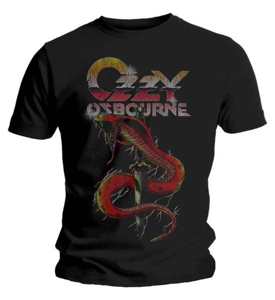 Ozzy Osbourne: Vintage Snake - Black T-Shirt