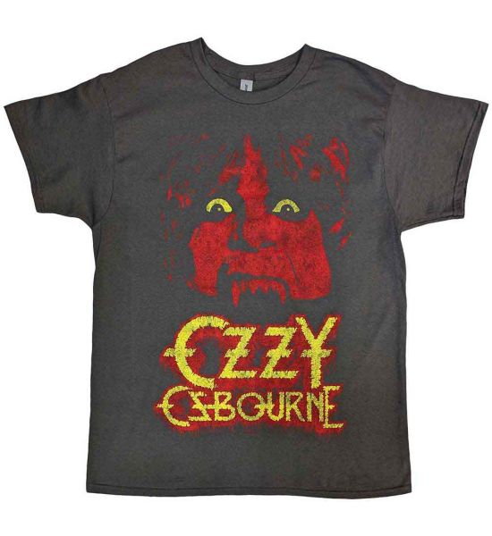 Ozzy Osbourne: Yellow Eyes Jumbo - Charcoal Grey T-Shirt