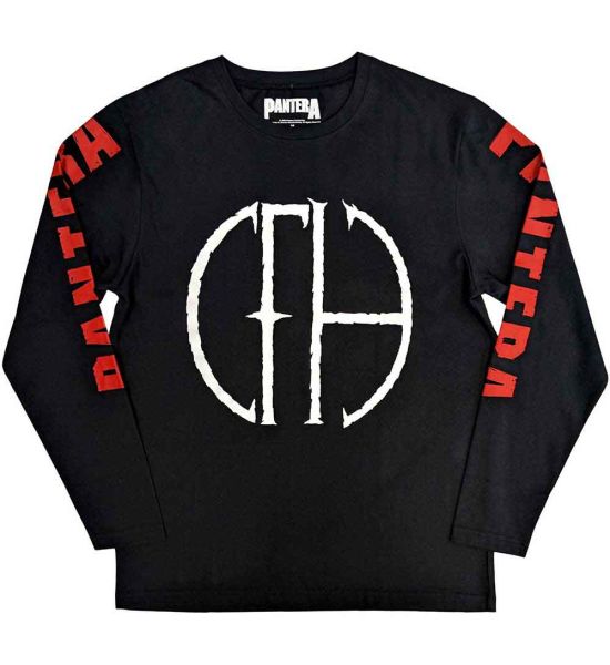 Pantera: Frayed Logo (Sleeve Print) - Black Long Sleeve T-Shirt