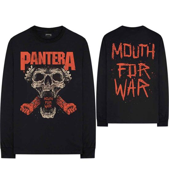 Pantera: Mouth For War (Back Print) - Black Long Sleeve T-Shirt