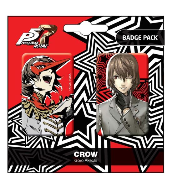 Persona 5 Royal: Crow / Goro Akechi Pin Badges 2-Pack Preorder