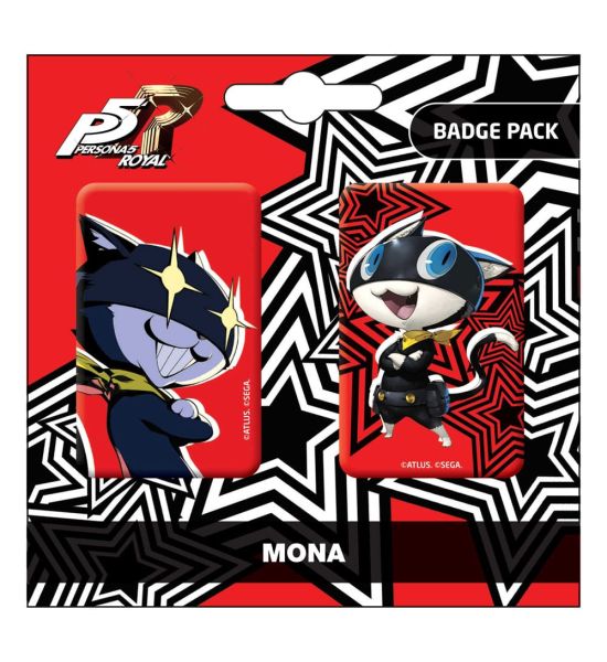 Persona 5 Royal: Mona / Morgana Pin Badges 2-Pack Preorder