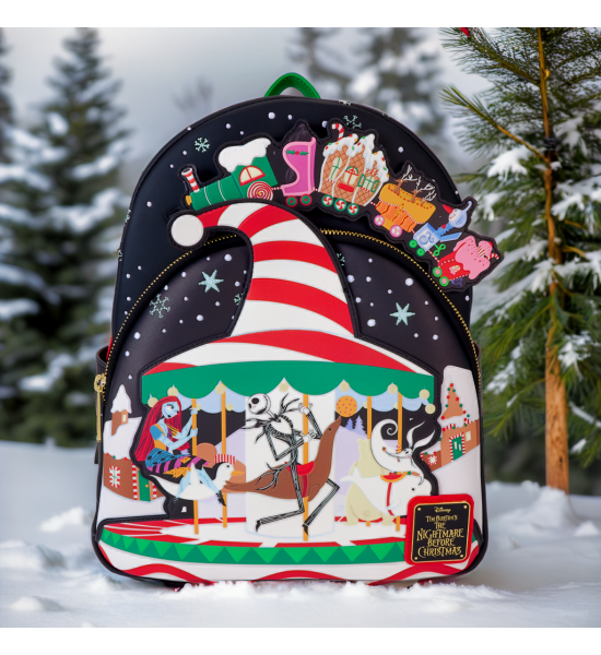 Loungefly: Disney Nightmare Before Christmas Journey To Christmas Town Mini Backpack Preorder