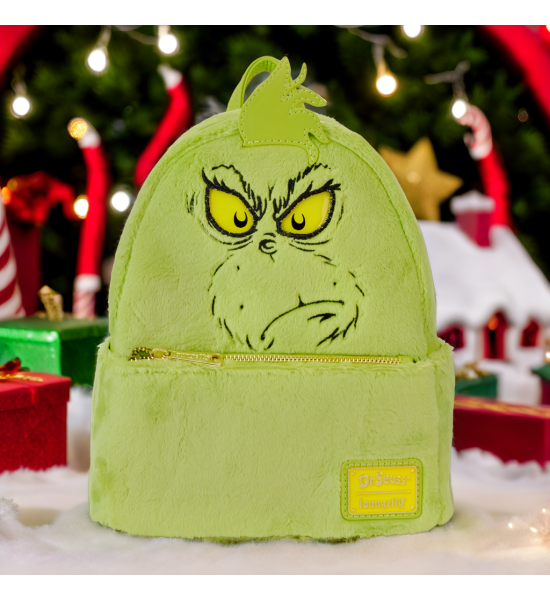 Loungefly: Dr Seuss Grinch Plush Light Up Cosplay Mini Backpack Preorder