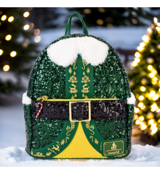 Loungefly: Elf Buddy Sequin Cosplay Mini Backpack Preorder