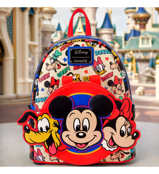 Loungefly: Disney Mickey And Friends Classic Ear Holder Mini Backpack Combo Preorder