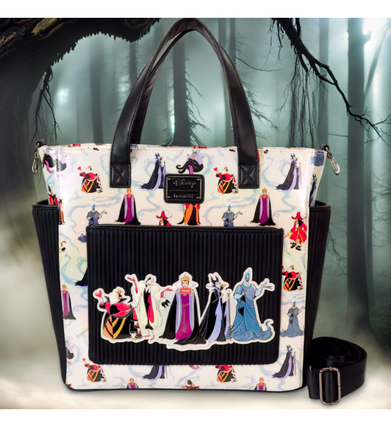 Loungefly: Disney Villains Iridescent Convertible Backpack & Tote Bag Preorder