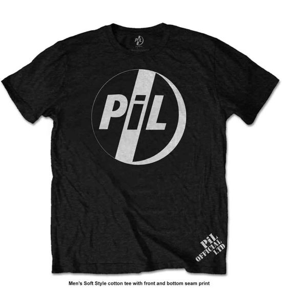 PIL (Public Image Ltd): White Logo - Black T-Shirt