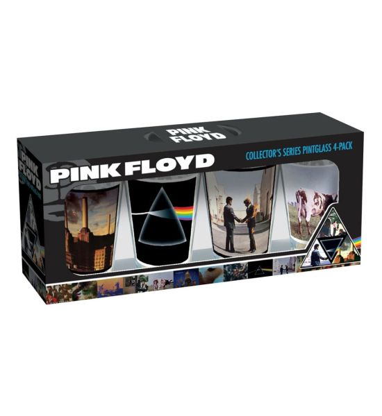 Pink Floyd: Album Covers 16 oz Glass 4 Pack Pint Glasses