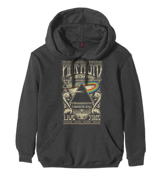 Pink Floyd: Carnegie Hall Poster - Charcoal Grey Pullover Hoodie