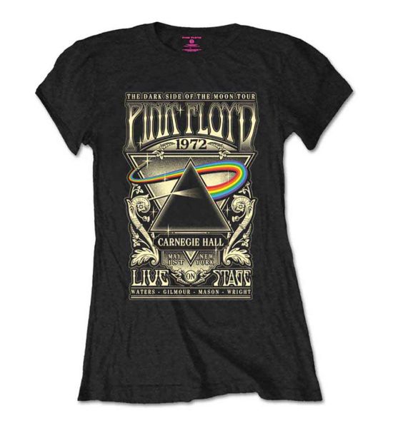 Pink Floyd: Carnegie Hall Poster - Ladies Black T-Shirt