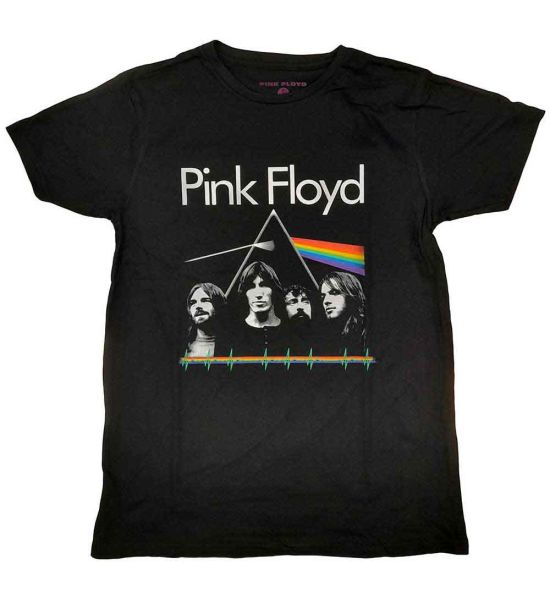 Pink Floyd: Dark Side of the Moon Band & Pulse - Black T-Shirt