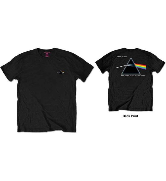 Pink Floyd: Dark Side of the Moon Prism (Back Print) - Black T-Shirt