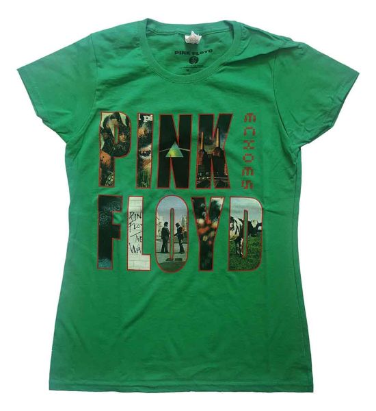 Pink Floyd: Echoes Album Montage - Ladies Green T-Shirt