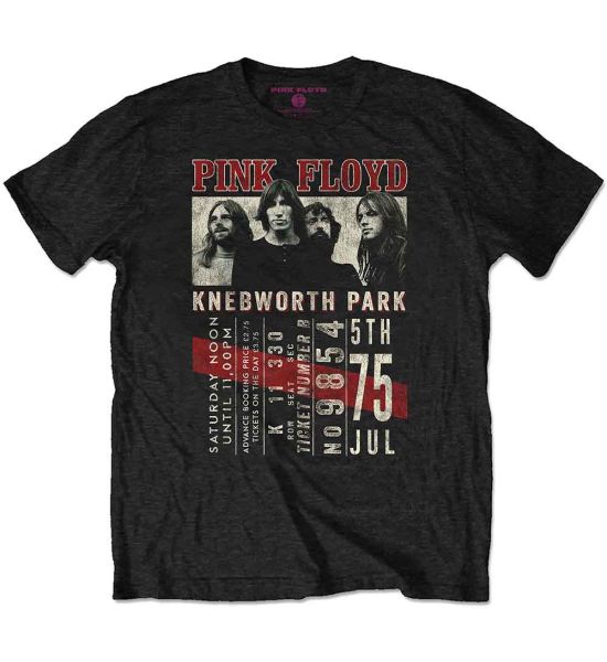 Pink Floyd: Knebworth '75 (Eco Friendly) - Black T-Shirt