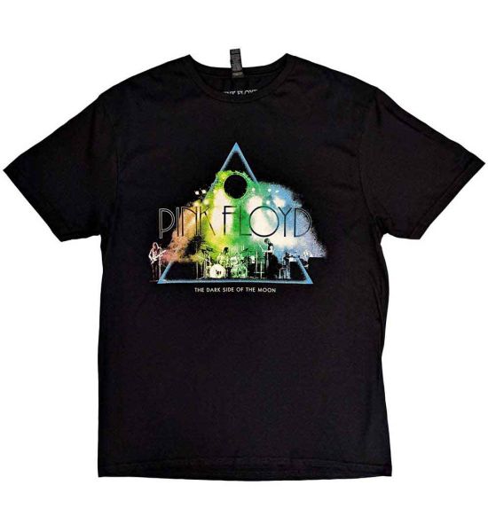 Pink Floyd: Live Band Rainbow Tone - Black T-Shirt