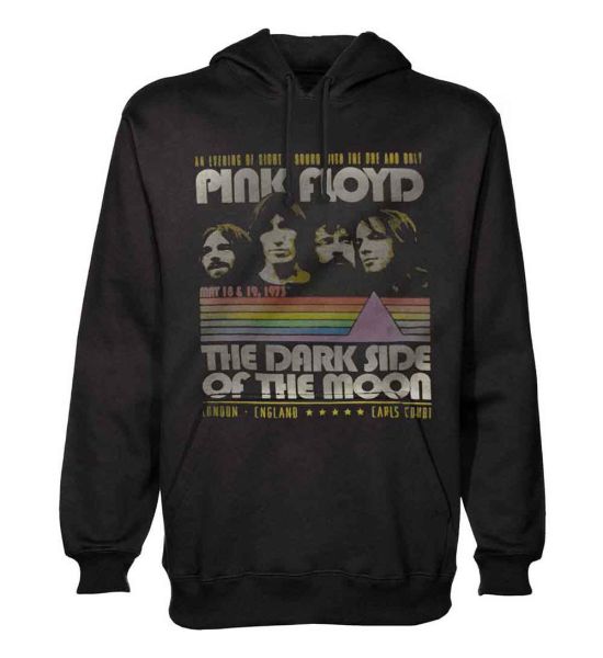 Pink Floyd: Retro Stripes - Black Pullover Hoodie