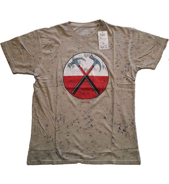 Pink Floyd: The Wall Hammers (Snow Wash, Dye Wash) - Sand T-Shirt