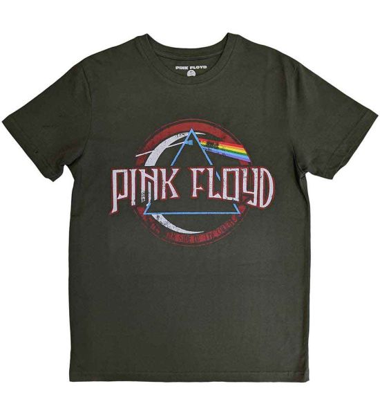 Pink Floyd: Vintage Dark Side of the Moon Seal - Green T-Shirt