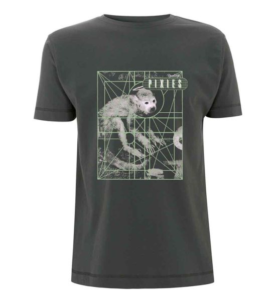 Pixies: Monkey Grid - Charcoal Grey T-Shirt