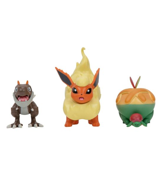 Pokémon: Battle Figure Set 3-Pack Appltun, Tyrunt, Flareon (5cm) Preorder