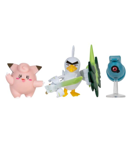 Pokémon: Clefairy, Beldum, Sirfetch'd Battle Figure Set 3-Pack (5cm) Preorder