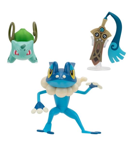 Pokémon: Honedge, Bulbasaur #4, Frogadier Battle Figure Set 3-Pack (5cm)