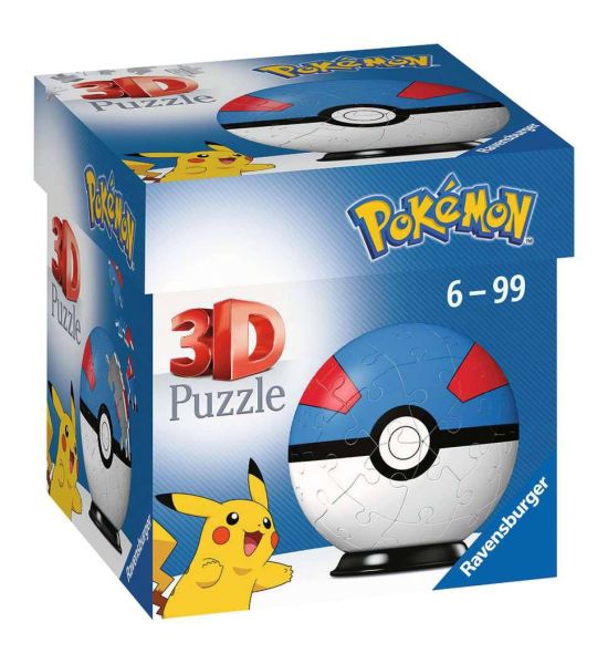 Pokemon: Great Ball 3D Puzzle Pokeballs (55 pieces) Preorder