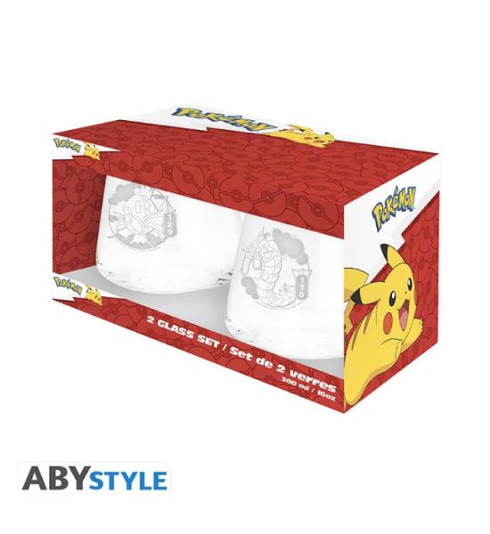 Pokemon: Magikarp & Gyarados Glass Set (2 Glasses)