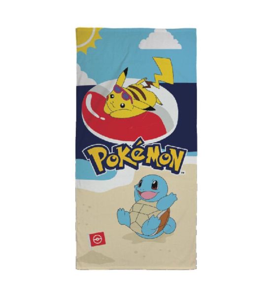 Pokemon: Pikachu, Schiggy Towel (70x140cm) Preorder