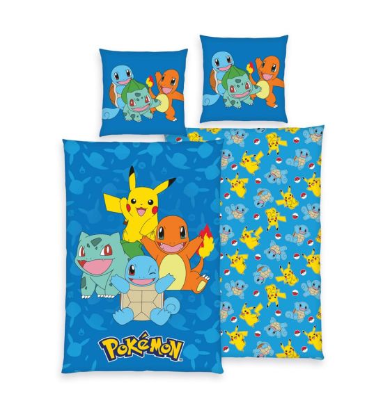 Pokemon: Starter Pokemon Duvet Set (135cm x 200cm / 80cm x 80cm)