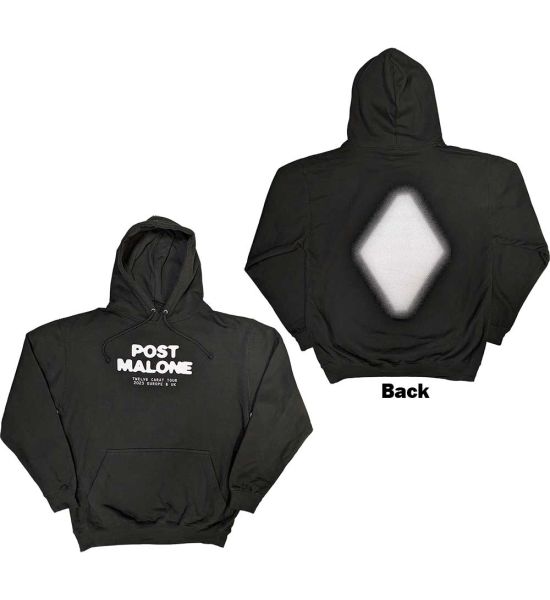 Post Malone: Carat (Back Print) - Black Pullover Hoodie